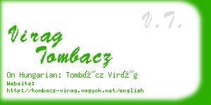 virag tombacz business card